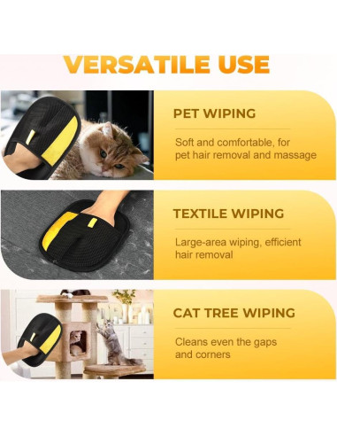 Cepillo Deshedding y Guante Eliminador de Pelo para Mascotas