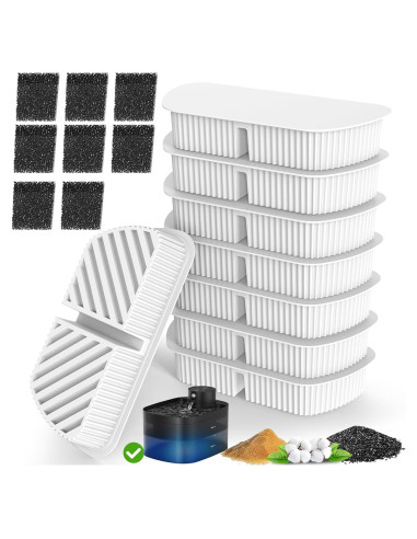 Filtros de agua para gatos Petilog - 8 unidades, 2.5L