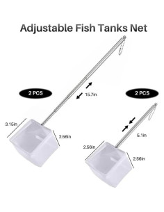 Red de Camarones LUODAKA 4 Pcs Acero Inoxidable Extensible 2