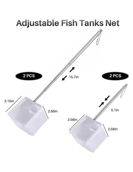 Red de Camarones LUODAKA 4 Pcs Acero Inoxidable Extensible