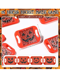 24 Mini Rompecabezas de Laberinto de Halloween JellyArch 2