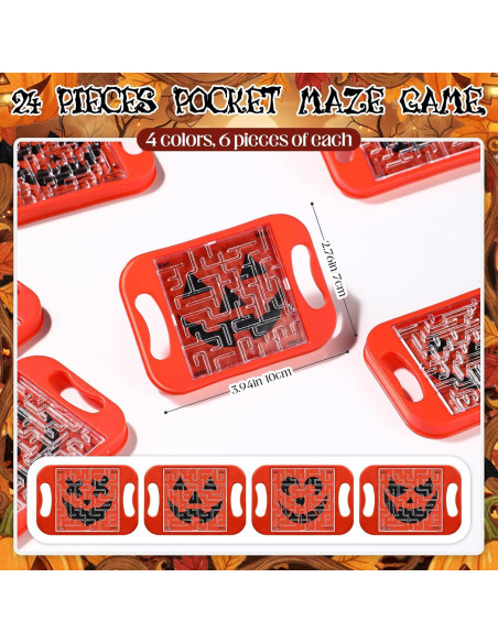 24 Mini Rompecabezas de Laberinto de Halloween JellyArch