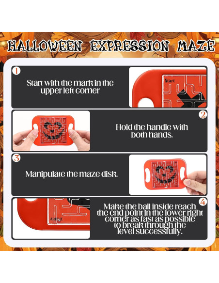 24 Mini Rompecabezas de Laberinto de Halloween JellyArch