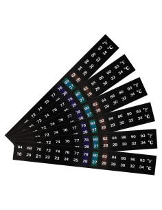 6 Termómetros Adhesivos Digitales Frienda para Acuarios 18-34C