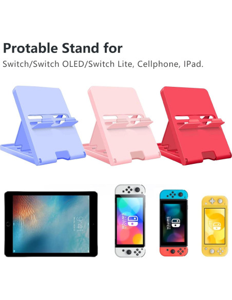 Soporte Ajustable ELIATER para Nintendo Switch y Móviles Rojo