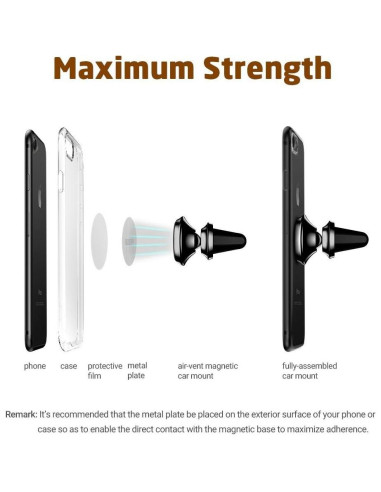 Soporte Magnético para Teléfono de Coche iFlash Negro 360