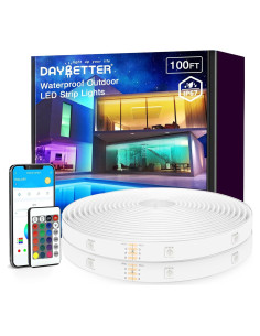 Luces LED de Tira Exterior DAYBETTER 30.48m IP67 Control Remoto