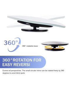 Espejos de Punto Ciego Dogary 4.8 cm Ajuste Universal Plata 2