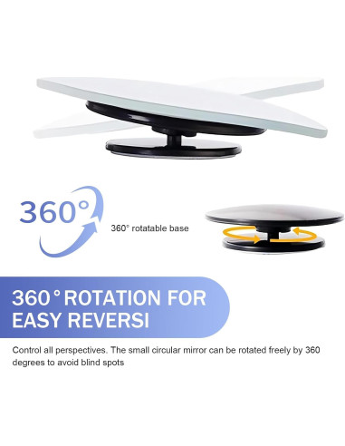 Espejos de Punto Ciego Dogary 4.8 cm Ajuste Universal Plata