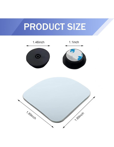 Espejos de Punto Ciego Dogary 4.8 cm Ajuste Universal Plata