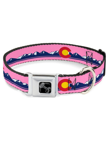 Collar de Perro Buckle-Down, Hebilla de Seguridad, 38-61 cm