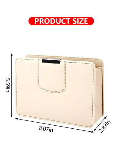 Basurero de Auto KHGUZ Beige Plegable Magnético 14.2x20.5cm