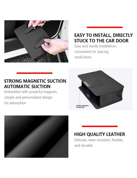 Basurero de Auto KHGUZ Beige Plegable Magnético 14.2x20.5cm