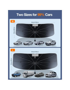 Sombrilla para Parabrisas AKESEPE AKE-ZYS M - Bloquea Rayos UV 2