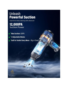 Aspiradora de Mano Inalámbrica EcoNour 120W 12000Pa - Portátil 2