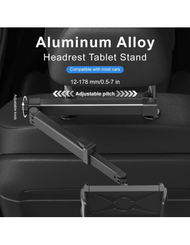 Soporte de Tablet para Coche HouDeOS Ajustable 4.7-15.5" Negro