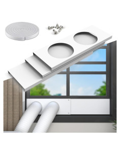 Kit Ventana Aire Acondicionado Portátil Doble Manguera Flamorrow