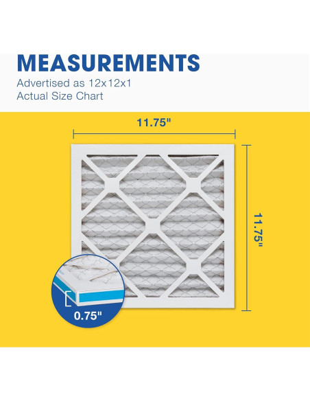 Filtros de Aire Plisados Aerostar MERV 8 - Paquete de 6