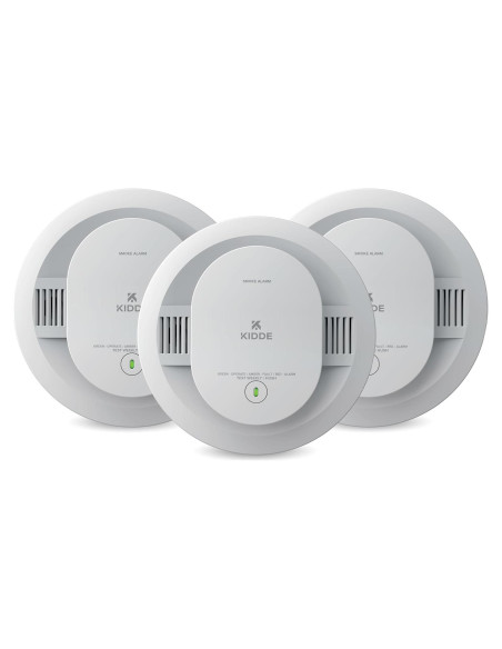 Detector de Humo Kidde 20SDR, Paquete de 3, Batería AA, LED