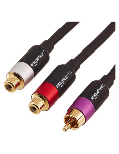 Adaptador Y RCA Amazon Basics 30.4 cm 1 Macho 2 Hembras