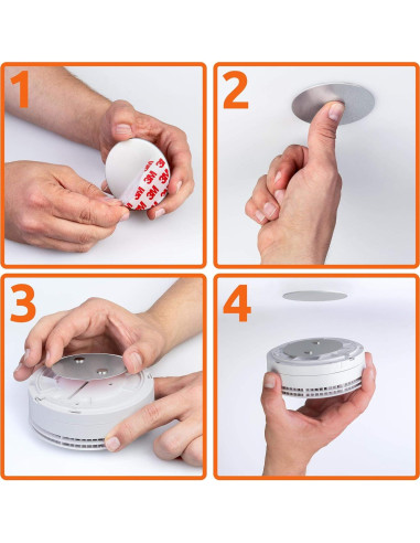 Soporte Magnético para Detector de Humo ECENCE 70mm Sin Perforaciones