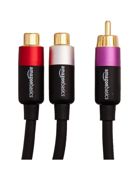 Adaptador Y RCA Amazon Basics 30.4 cm 1 Macho 2 Hembras