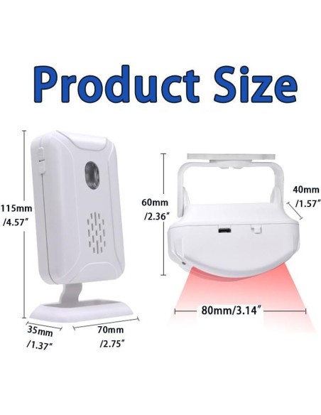 Alarma de Timbre de Puerta Elecphbo con Sensor de Movimiento