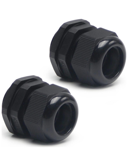 Pasacables M32 Fielect 2 Pcs Negro Impermeable 18-25mm