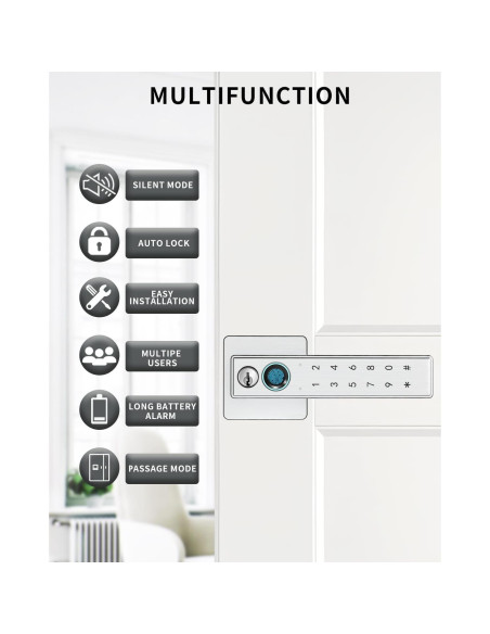 Cerradura Inteligente Hiencetec con Huella Dactilar y Teclado
