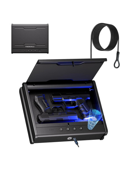 Caja Fuerte Biométrica PINEWORLD para Pistolas con APP 34x27cm