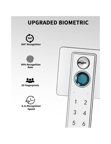 Cerradura Inteligente Hiencetec con Huella Dactilar y Teclado