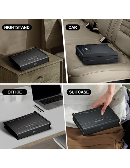 Caja Fuerte Biométrica PINEWORLD para Pistolas con APP 34x27cm