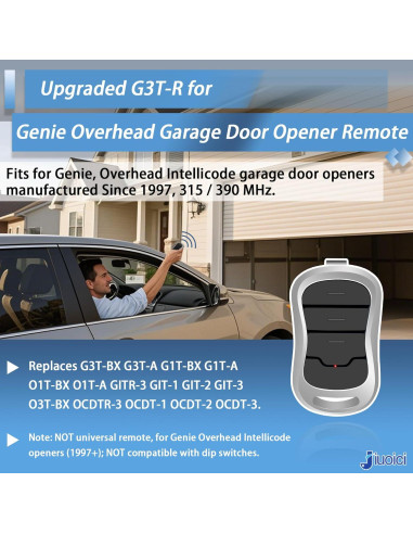 Control Remoto Genie G3T-R Mejorado 315/390 MHz - 1 Paquete