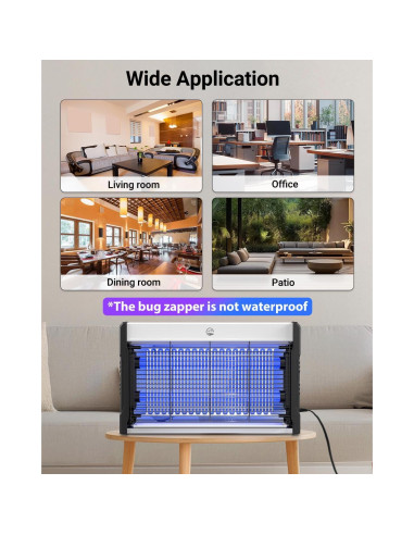 Zapper Eléctrico Mosiller 3000V para Insectos - Interior