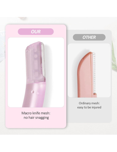 Afeitadora Facial para Mujeres Wanheart - 3 Recortadores de Cejas