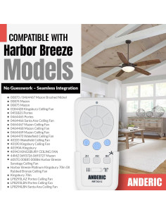 Control Remoto Anderic RRTX012 para Ventilador de Techo DC 2