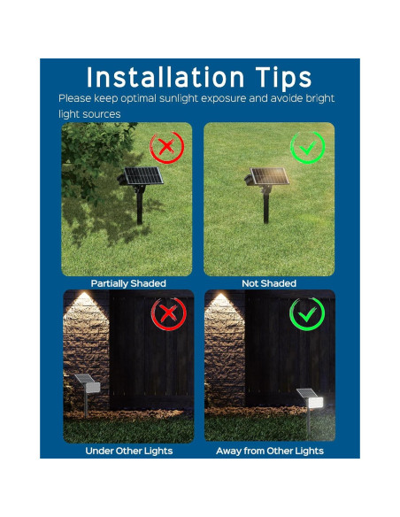 Focos Solares JACKYLED 84-LED 5 Modos IP65 4 Paquete