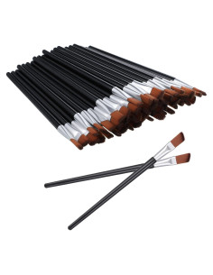 100 Brochas de Cejas Anguladas LXUEJIE 9.6cm para Maquillaje