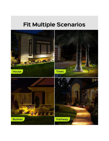 Focos Solares JACKYLED 84-LED 5 Modos IP65 4 Paquete