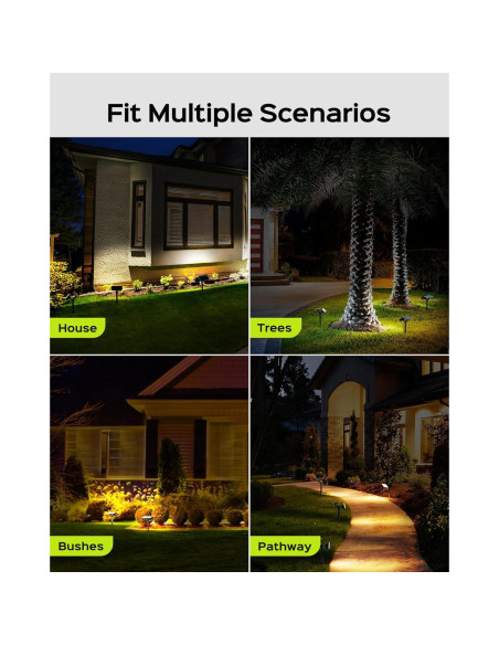 Focos Solares JACKYLED 84-LED 5 Modos IP65 4 Paquete