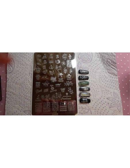 Kit de Placas de Estampado de Uñas Mezerdoo 2 Piezas 9.5x14.5cm Kit de Placas de Estampado de Uñas Mezerdoo 2 Piezas 9.5x14.5cm