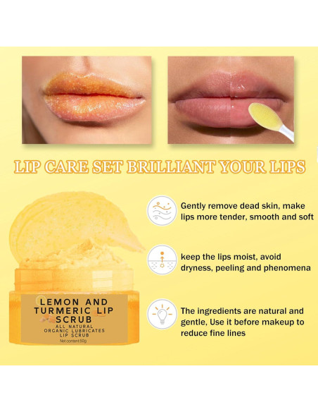 Exfoliante Labial de Limón y Cúrcuma MrCuvaryas 50g x2