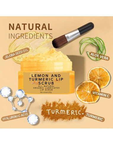 Exfoliante Labial de Limón y Cúrcuma MrCuvaryas 50g x2