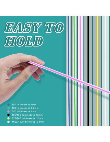 Juego de Lima de Uñas Morgles 12 Pcs Grano 100-4000