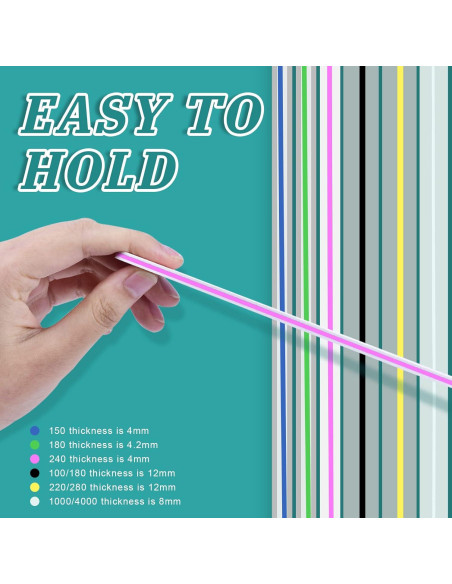 Juego de Lima de Uñas Morgles 12 Pcs Grano 100-4000