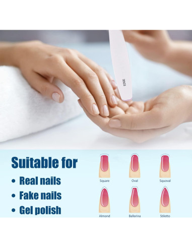 Juego de Lima de Uñas Morgles 12 Pcs Grano 100-4000