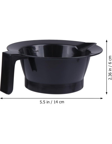 Set de 4 Cuencos para Teñir Cabello Lurrose - Plástico Negro