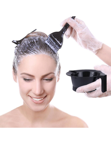 Set de 4 Cuencos para Teñir Cabello Lurrose - Plástico Negro