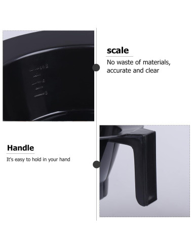 Set de 4 Cuencos para Teñir Cabello Lurrose - Plástico Negro