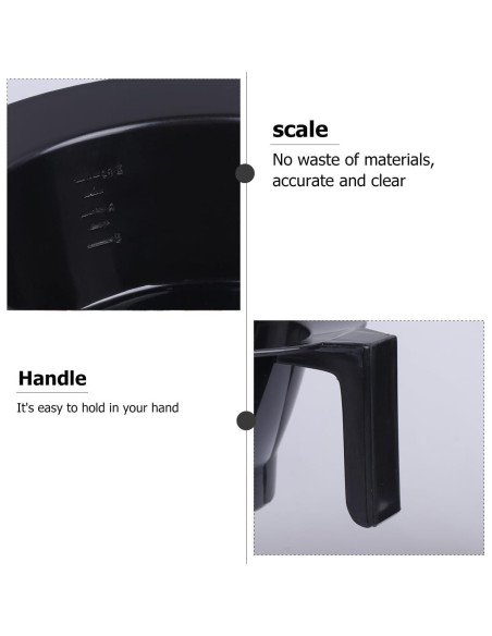 Set de 4 Cuencos para Teñir Cabello Lurrose - Plástico Negro